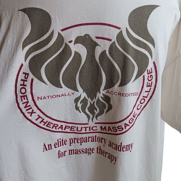 XXL Vintage Men's T-shirt Phoenix Therapeutic Massage College Delta Pro Weight - Picture 3 of 4